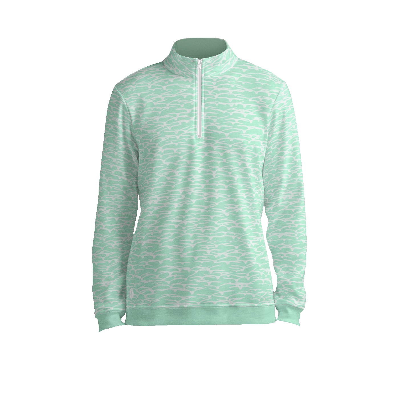 Mint Flock Quarter Zip Pullover
