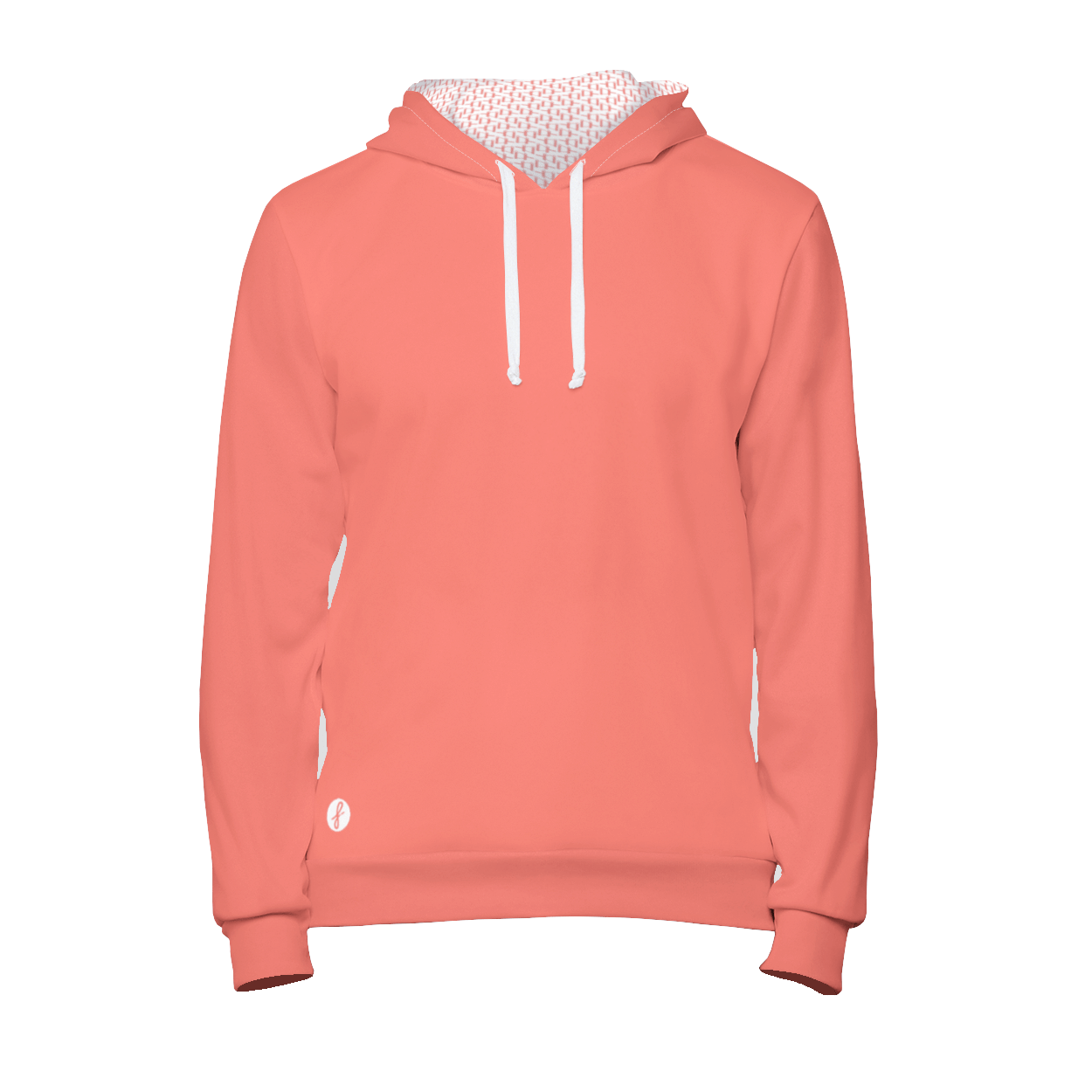 Coral Red Pullover Hoodie
